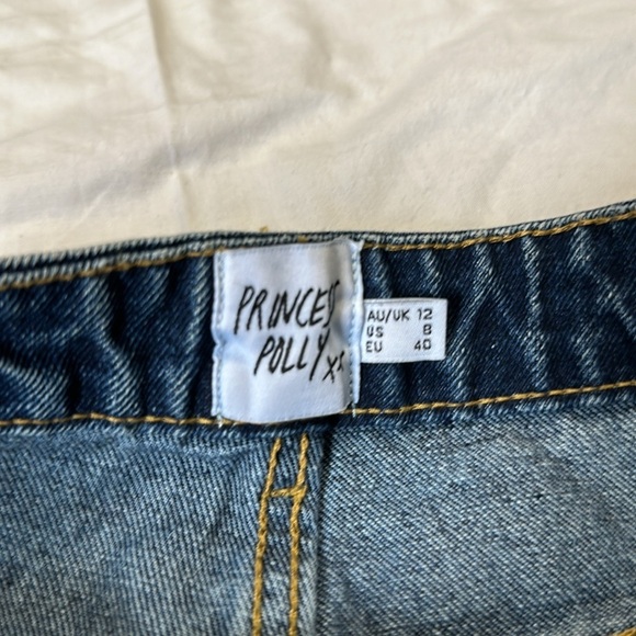 PRINCESS POLLY |Asymmetric Button Fly Mom Jeans Size 8 - Picture 5 of 6
